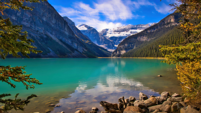 Обои картинки фото lake louise, banff national park, alberta, природа, реки, озера, lake, louise, banff, national, park