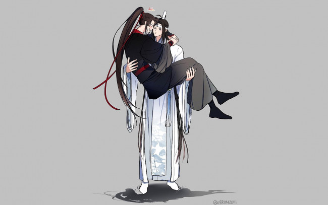 Обои картинки фото аниме, mo dao zu shi, вэй, усянь, не, хуайсан, цзян, чэн, пьянка