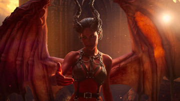 Картинка 3д+графика фантазия+ fantasy демонесса