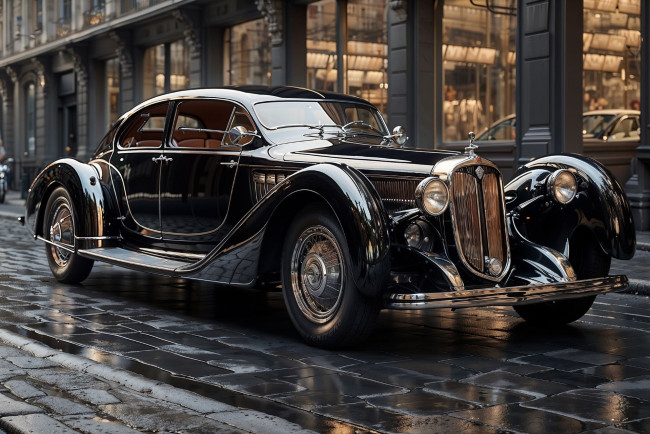 Обои картинки фото автомобиль, автомобили, 3д, ретро, улица, красивый