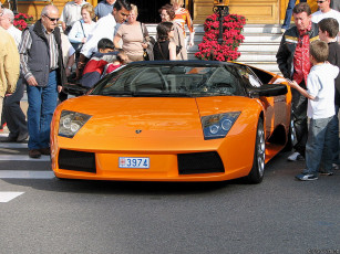 Картинка lamborghini murcielago roadster автомобили выставки уличные фото
