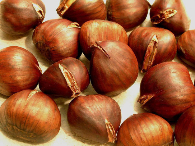 Обои картинки фото еда, орехи, каштаны