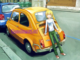 обоя аниме, gun, slinger, girl