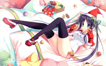 Картинка аниме merry chrismas winter