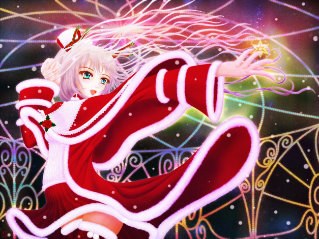 Обои картинки фото аниме, merry, chrismas, winter