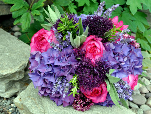 Картинка цветы букеты композиции гортензия розы