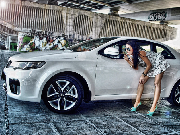 Обои картинки фото автомобили, авто, девушками