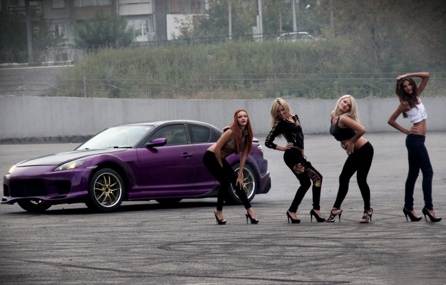 Обои картинки фото автомобили, авто, девушками, и, девушки