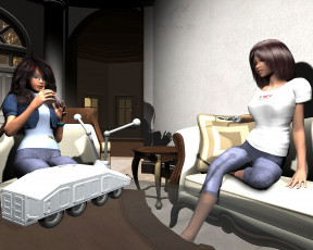 Картинка 3д графика people люди девушки