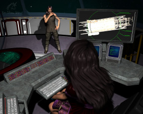 Картинка 3д графика people люди комната