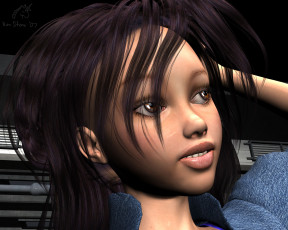 Картинка 3д графика portraits портрет девушка лицо