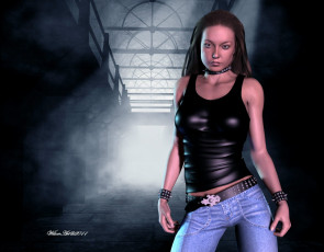 Картинка 3д графика people люди девушка