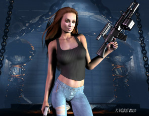 Картинка 3д графика people люди девушка