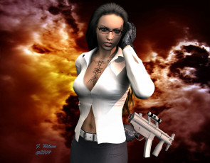 Картинка 3д графика people люди девушка