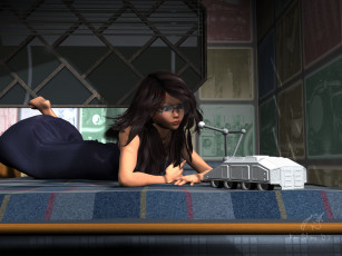 Картинка 3д графика people люди девушка