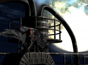 Картинка 3д графика people люди плащ девушка