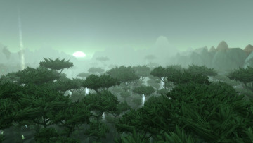 Картинка 3д графика nature landscape природа лес