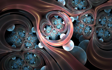 Картинка 3д графика fractal фракталы узор фон