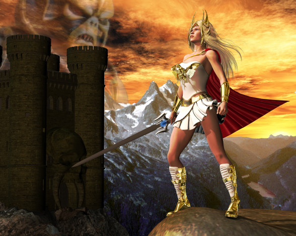 Обои картинки фото 3д, графика, amazon, амазонки, левушка