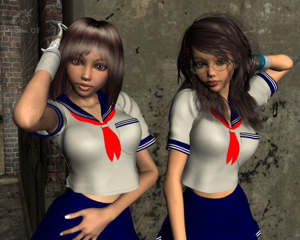 Обои картинки фото 3д, графика, people, люди, девушки