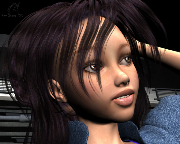 Обои картинки фото 3д, графика, portraits, портрет, девушка, лицо