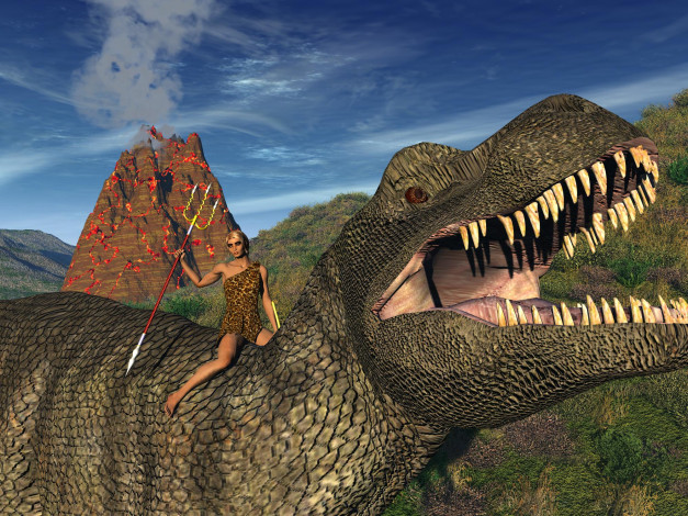 Обои картинки фото 3д, графика, fantasy, фантазия, девушка, дракон