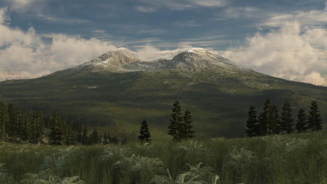 Обои картинки фото 3д, графика, nature, landscape, природа, гора