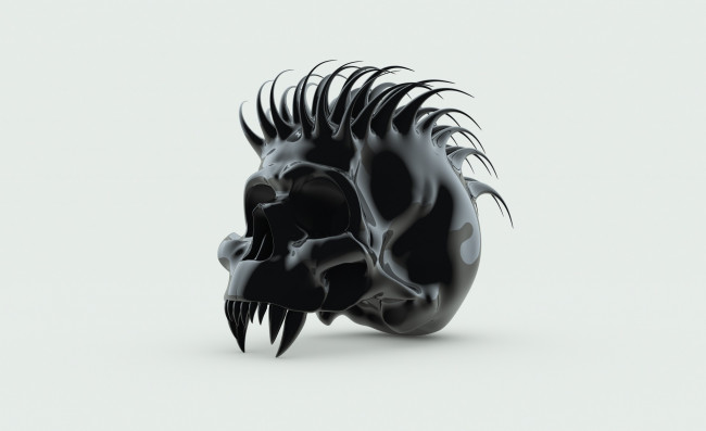 Обои картинки фото 3д, графика, horror, ужас, череп