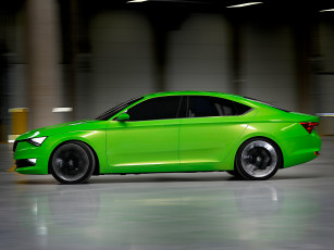 Картинка автомобили skoda concept visionc зеленый