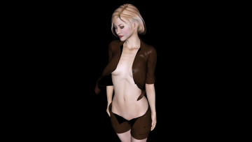 Картинка 3д+графика people+ люди блондинка взгляд девушка