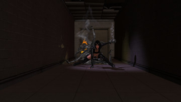 Картинка 3д+графика фантазия+ fantasy девушка взгляд поза фон