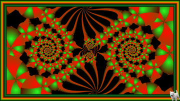 Картинка 3д+графика фракталы+ fractal узор фон цвета