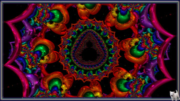 Картинка 3д+графика фракталы+ fractal узор фон цвета