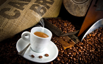 Картинка еда кофе +кофейные+зёрна зерна чашка