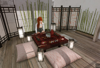 Картинка 3д+графика люди+ people интерьер фон взгляд девушка