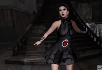 Картинка 3д+графика существа+ creatures девушка взгляд фон вампир