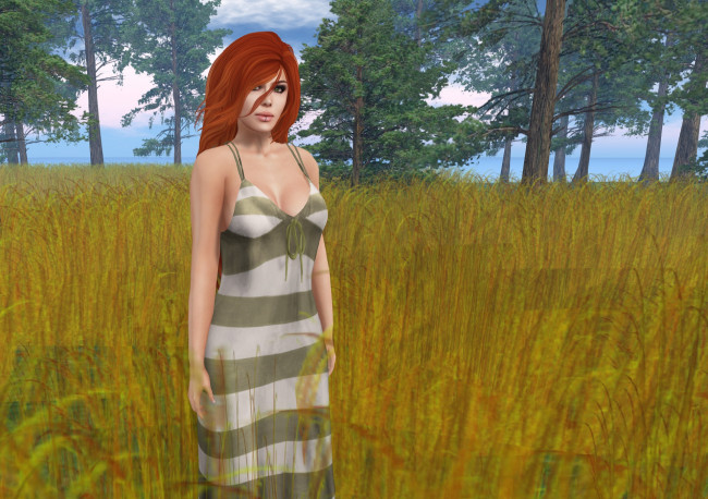 Обои картинки фото 3д графика, люди , people, девушка, взгляд, фон, рыжая