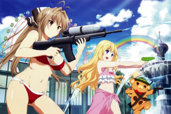 обоя аниме, amagi brilliant park, девушки