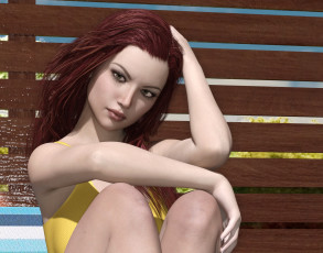 Картинка 3д+графика люди+ people фон взгляд девушка