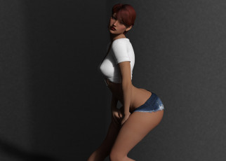 Картинка 3д+графика люди+ people взгляд девушка фон