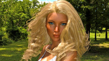 Картинка 3д+графика люди+ people фон взгляд девушка