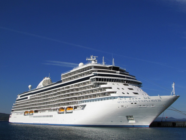 Обои картинки фото seven seas explorer, корабли, лайнеры, круиз, лайнер