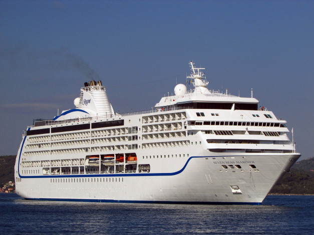 Обои картинки фото seven seas mariner, корабли, лайнеры, лайнер, круиз