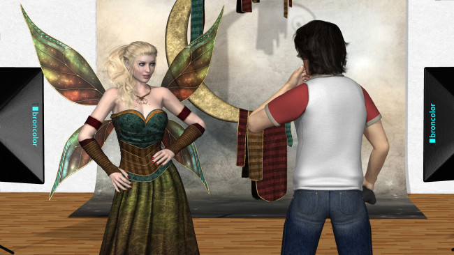 Обои картинки фото 3д графика, эльфы , elves, фон, взгляд, девушка