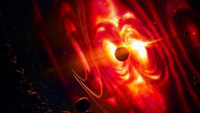 Обои картинки фото космос, арт, планета, вселенная