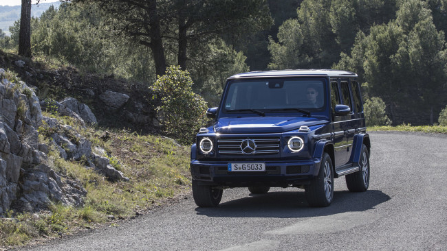Обои картинки фото mercedes-benz g-class g550 2019, автомобили, mercedes-benz, blue, 2019, g550, g-class