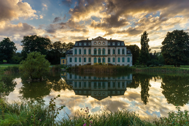 Обои картинки фото schloss wilhelmsthal, города, замки германии, простор