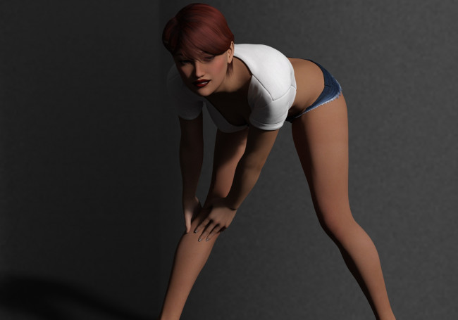 Обои картинки фото 3д графика, люди , people, девушка, взгляд, фон