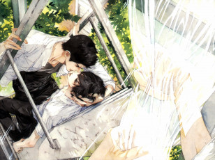 Картинка аниме unknown +другое+ окно шторы парни