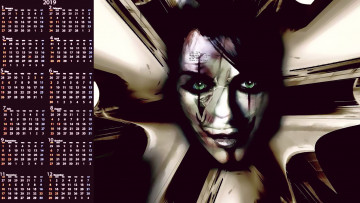 Картинка календари фэнтези взгляд шрам женщина лицо